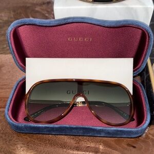 Authentic Gucci Tortoiseshell Aviator Sunglasses